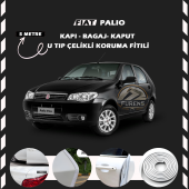 Fiat Palio Oto Araç Kapı Koruma Fitili 5metre Parlak Beyaz Renk - 1