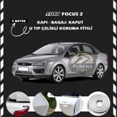 Ford Focus 2 Oto Araç Kapı Koruma Fitili 5metre Parlak Beyaz Renk - 1