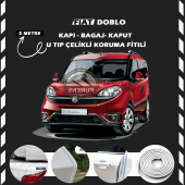 Fiat Doblo Oto Araç Kapı Koruma Fitili 5metre Parlak Beyaz Renk - 1