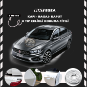 Fiat Egea Oto Araç Kapı Koruma Fitili 5metre Parlak Beyaz Renk - 1