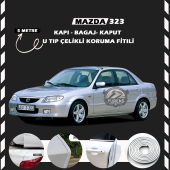 Mazda 323 Oto Araç Kapı Koruma Fitili 5metre Parlak Beyaz Renk - 1
