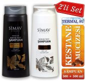 Simav Synaus Kestane Özlü ve Termal Sulu Şampuan Seti 2'li - 500 ml - 1