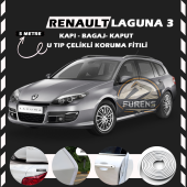 Renault Laguna 3 Oto Araç Kapı Koruma Fitili 5metre Parlak Beyaz Renk - 1