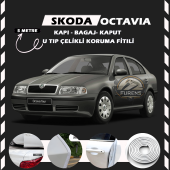 Skoda Octavia Oto Araç Kapı Koruma Fitili 5metre Parlak Beyaz Renk - 1