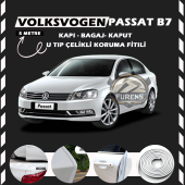 Volksvogen Passat B7 Oto Araç Kapı Koruma Fitili 5metre Parlak Beyaz Renk - 1