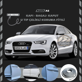 Audi A5 Oto Araç Kapı Koruma Fitili 5metre Parlak Gri Renk - 1