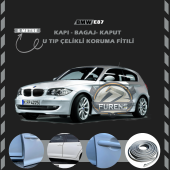 Bmw E87 Oto Araç Kapı Koruma Fitili 5metre Parlak Gri Renk - 1
