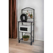 DEKORATİF METAL KAHVE KÖŞESİ ÇOK AMAÇLI DOLAP SİYAH MERMER DESEN AHŞAP TABLALI DAR MUTFAK BANGOSU BAR MASA - 10