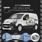 Fiat Fiorino Oto Araç Kapı Koruma Fitili 5metre Parlak Gri Renk - 1