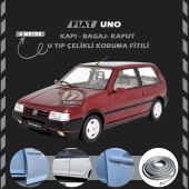 Fiat Uno Oto Araç Kapı Koruma Fitili 5metre Parlak Gri Renk - 1