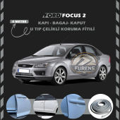 Ford Focus 2 Oto Araç Kapı Koruma Fitili 5metre Parlak Gri Renk - 1