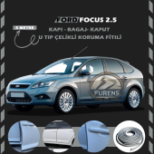 Ford Focus 2.5 Oto Araç Kapı Koruma Fitili 5metre Parlak Gri Renk - 1