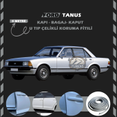 Ford Tanus Oto Araç Kapı Koruma Fitili 5metre Parlak Gri Renk thumbnail 1