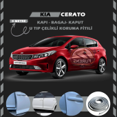 Kia Cerato Oto Araç Kapı Koruma Fitili 5metre Parlak Gri Renk - 1