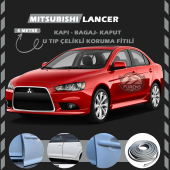 Mitsubishi Lancer Oto Araç Kapı Koruma Fitili 5metre Parlak Gri Renk - 1