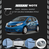 Nissan Note Oto Araç Kapı Koruma Fitili 5metre Parlak Gri Renk - 1