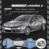 Renault Laguna 3 Oto Araç Kapı Koruma Fitili 5metre Parlak Gri Renk - 1