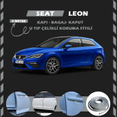 Seat Leon Oto Araç Kapı Koruma Fitili 5metre Parlak Gri Renk - 1