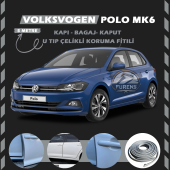 Volksvogen Polo MK6 Oto Araç Kapı Koruma Fitili 5metre Parlak Gri Renk - 1