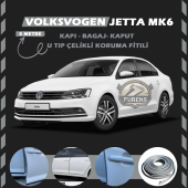 Volksvogen Jetta mk6 Oto Araç Kapı Koruma Fitili 5metre Parlak Gri Renk - 1