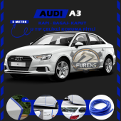 Audi A3 Oto Araç Kapı Koruma Fitili 5metre Parlak Mavi Renk - 1