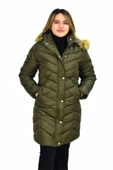 Kadın Kapüşonlu Şişme Kaban 7045 BGL-ST03291 - 5