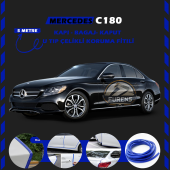 Mercedes C180 Oto Araç Kapı Koruma Fitili 5metre Parlak Mavi Renk - 1