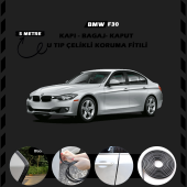 Bmw F30 Oto Araç Kapı Koruma Fitili 5metre Parlak Siyah Renk - 1