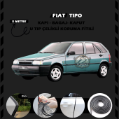 Fiat Tipo Oto Araç Kapı Koruma Fitili 5metre Parlak Siyah Renk - 1