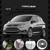 Ford C-MAX Oto Araç Kapı Koruma Fitili 5metre Parlak Siyah Renk - 1