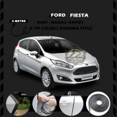 Ford Fiesta Oto Araç Kapı Koruma Fitili 5metre Parlak Siyah Renk - 1