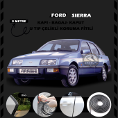 Ford Sierra Oto Araç Kapı Koruma Fitili 5metre Parlak Siyah Renk - 1
