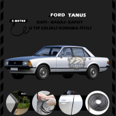 Ford Tanus Oto Araç Kapı Koruma Fitili 5metre Parlak Siyah Renk thumbnail 1