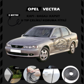 Opel Vectra Oto Araç Kapı Koruma Fitili 5metre Parlak Siyah Renk - 1