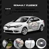 Renault Fluence Oto Araç Kapı Koruma Fitili 5metre Parlak Siyah Renk - 1
