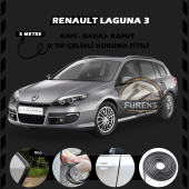 Renault Laguna 3 Oto Araç Kapı Koruma Fitili 5metre Parlak Siyah Renk thumbnail 1