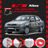 Fiat Albea Oto Araç Kapı Koruma Fitili 5metre Parlak Kırmızı Renk thumbnail 1