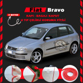 Fiat Bravo Oto Araç Kapı Koruma Fitili 5metre Parlak Kırmızı Renk - 1