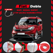 Fiat Doblo Oto Araç Kapı Koruma Fitili 5metre Parlak Kırmızı Renk - 1