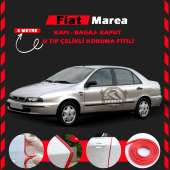 Fiat Marea Oto Araç Kapı Koruma Fitili 5metre Parlak Kırmızı Renk - 1