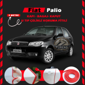 Fiat Palio Oto Araç Kapı Koruma Fitili 5metre Parlak Kırmızı Renk - 1
