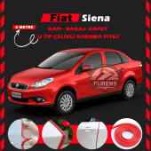 Fiat Siena Oto Araç Kapı Koruma Fitili 5metre Parlak Kırmızı Renk - 1