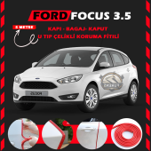 Ford Focus 3.5 Oto Araç Kapı Koruma Fitili 5metre Parlak Kırmızı Renk - 1