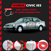 Honda İes Parlak Oto Araç Kapı Koruma Fitili 5metre Parlak Kırmızı Renk - 1