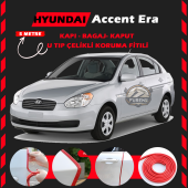 Hyundai Accent Era Oto Araç Kapı Koruma Fitili 5metre Parlak Kırmızı Renk - 1
