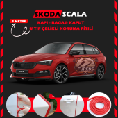 Skoda Scala Oto Araç Kapı Koruma Fitili 5metre Parlak Kırmızı Renk - 1