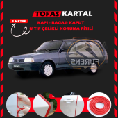 Tofaş Kartal Oto Araç Kapı Koruma Fitili 5metre Parlak Kırmızı Renk - 1