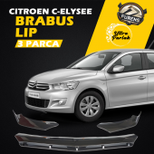 Citroen C Elysee 2012-2019 Uyumlu Brabus Ön Lip 3 Parça Kanatlı Lip - 1
