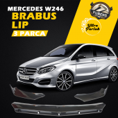 Mercedes Benz W246 2012-2018 Uyumlu Brabus Ön Lip 3 Parça Kanatlı Lip - 1