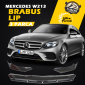 Mercedes W213 2017-2020 E Serisi Uyumlu Brabus Ön Lip 3 Parça Kanatlı Lip - 1